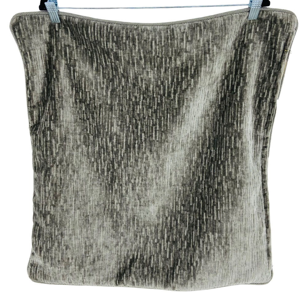 NWT Brass Collective Slate Gray Chenille Throw Pillow Case 22"x22"